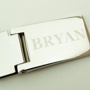 Engraved Hinged Money Clip