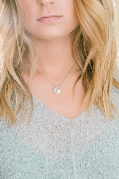 Monogram Pearl Necklace in Sterling Silver