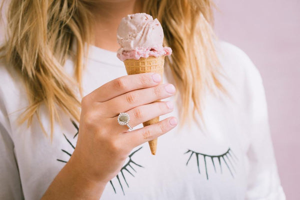 Pearl Monogram Ring in Sterling Silver