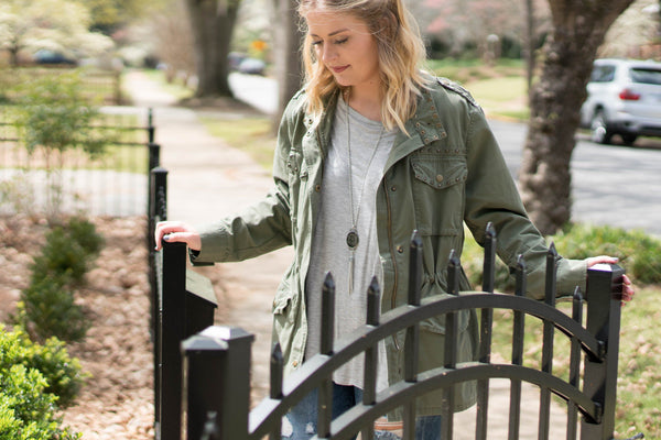 Long Monogram Tassel Necklace in Silver or Gold Finish