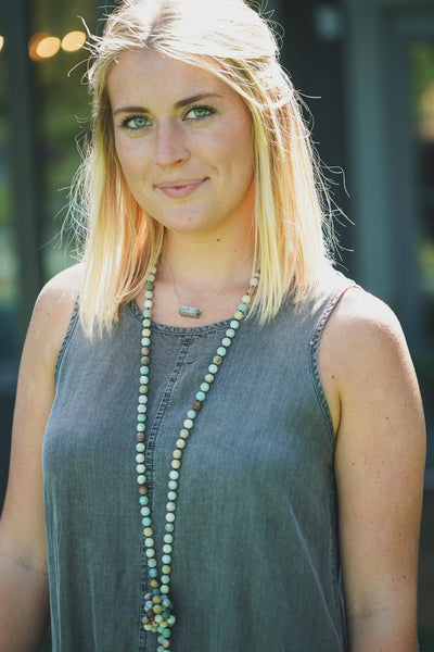 Block Monogram Necklace Mothers Necklace