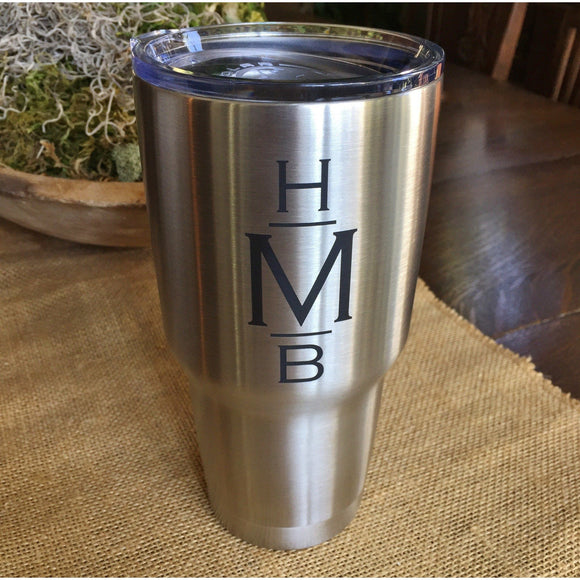 Monogram Tumbler Double Wall Insulated Stainless Steel Big Size