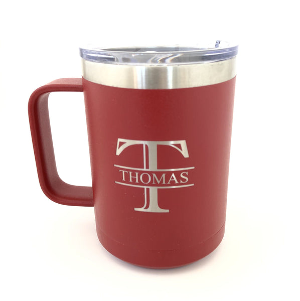 Personalized Powder Coated Coffee Tumbler Double Wall Insulated Stainless Steel