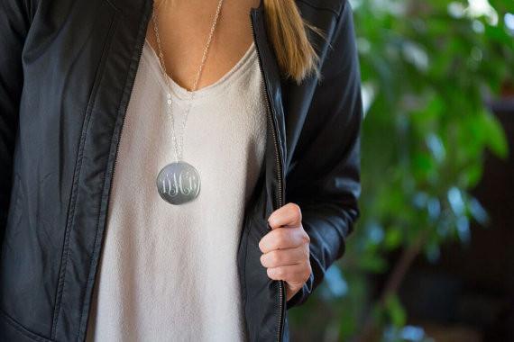 Monogram Necklace Silver