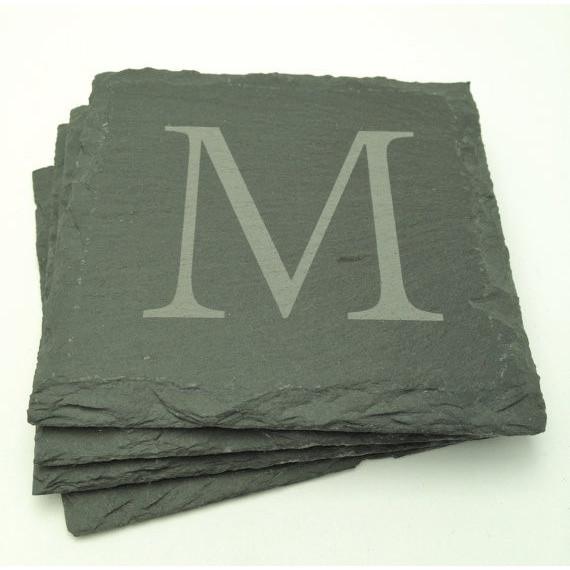 Personalized Slate Coaster Set of 4 Custom Coasters