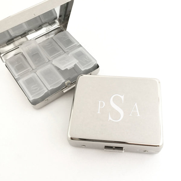 Monogrammed Seven Day Pill Box Personalized for Free