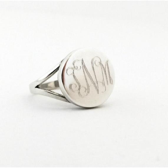 personalized signet ring