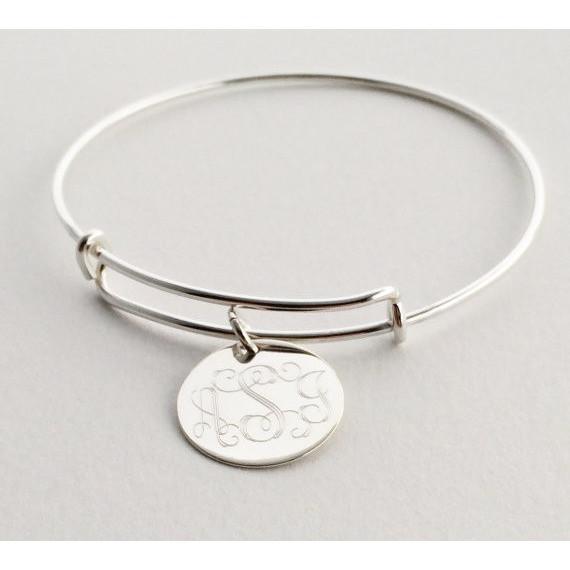 Personalized Adjustable Bangle Monogrammed