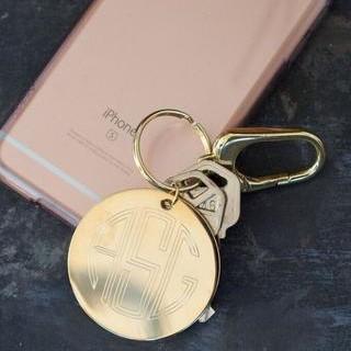 Gold Monogram Key Chain