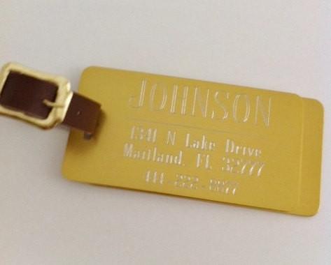 Gold Luggage Tags Personalized
