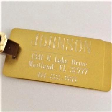 Gold Custom Luggage Tags - Set of Two