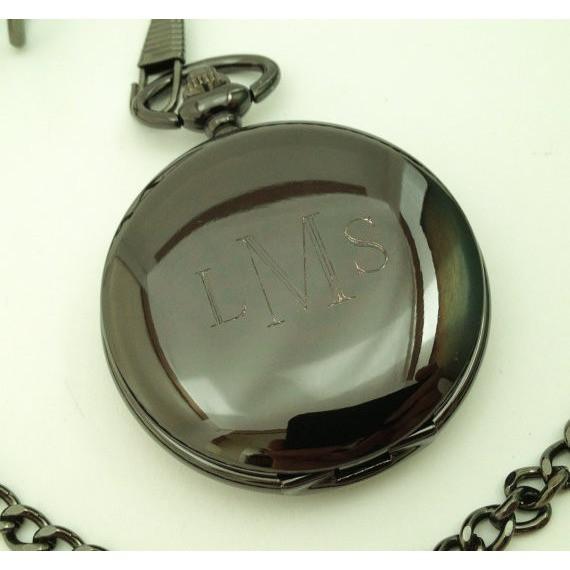 Copy of Pocket Watch Gunmetal Finish Personalized