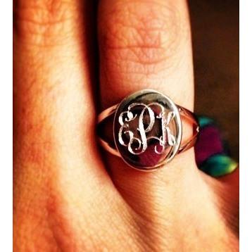 Oval Monogram Ring
