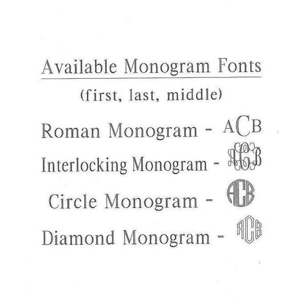 Monogram Font Choices