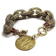 gold monogram bracelet