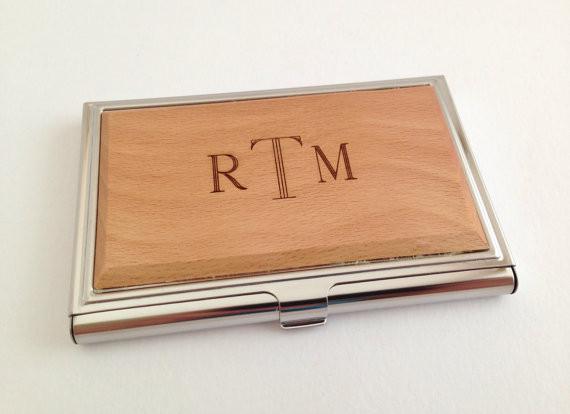 monogram card case
