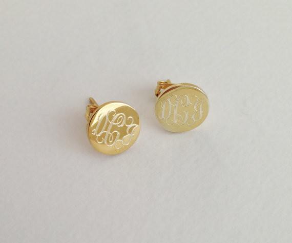 Custom Monogrammed Earrings