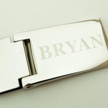 Engraved Hinged Money Clip