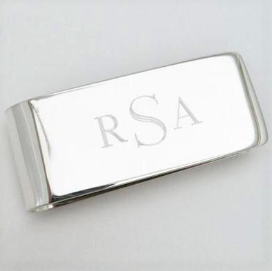 Money Clip Sterling Silver Money Clip for Men Monogrammed