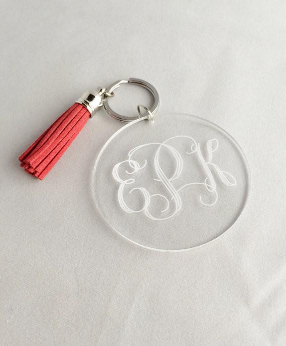 monogram key chain