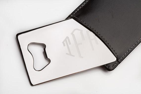 Engraved Credit Card Bottle Opener