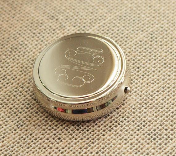 monogram pill box