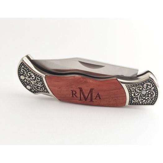 Engraved Hunting Knife
