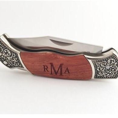 Engraved Hunting Knife