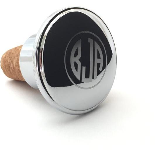 monogram bottle stopper pourer