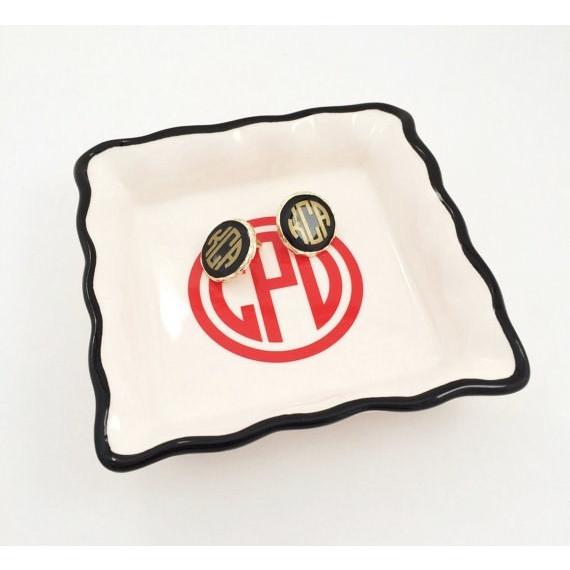 Monogram Ring Dish Colorful