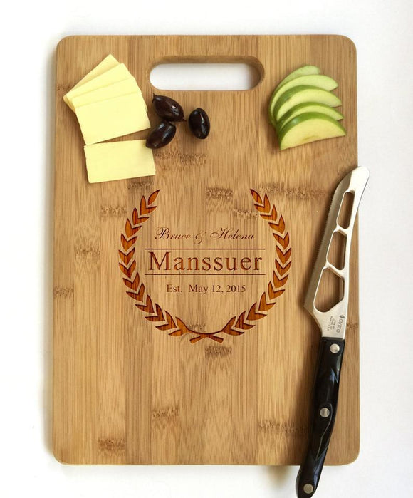 Custom Engraved Cutting Board Wedding Gift