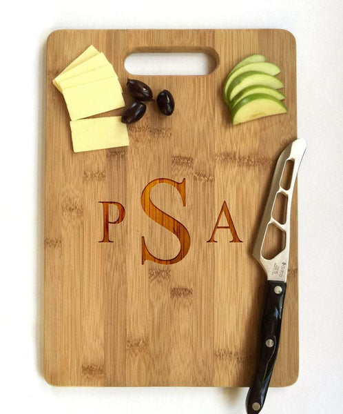 Monogram Cutting Board Custom Laser Engraved