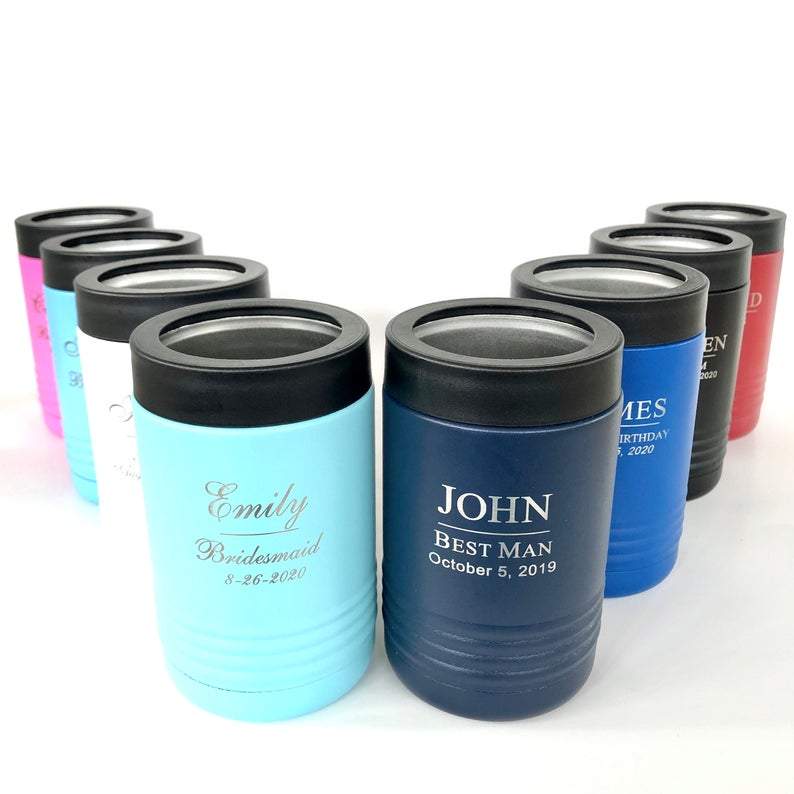 Personalized Stainless Steel Can Cooler