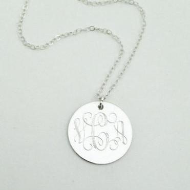 Sterling Silver Monogrammed Necklace