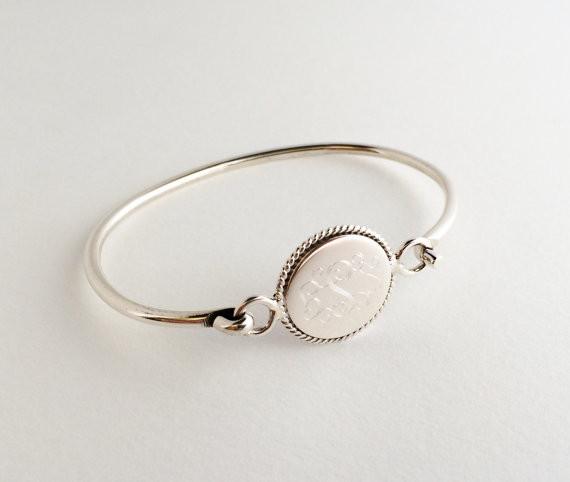 engraved rope bangle