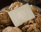 Engraved business card holder