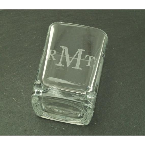 Monogrammed Shot Glass for Groomsmen Gifts