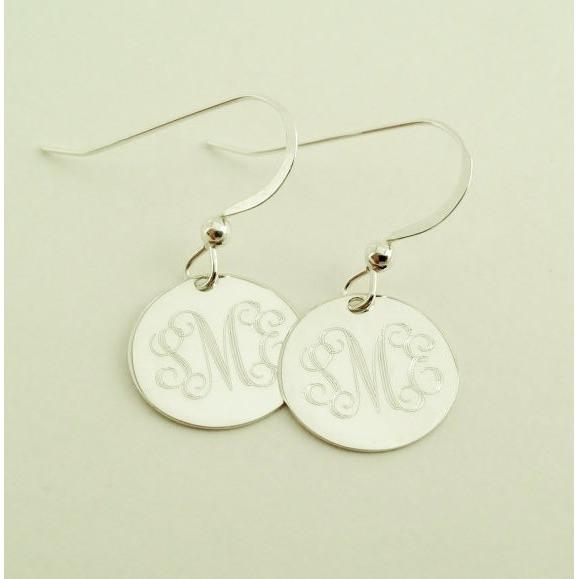 Monogram dangle earrrings