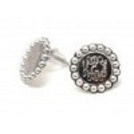 Personalized Pearl Monogram Earrings Sterling Silver