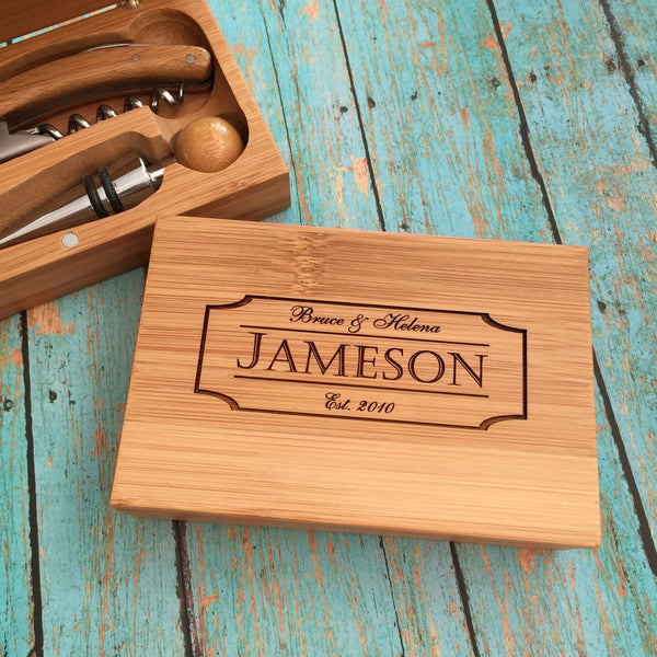 Personalized Wine Tool Set Two Piece Set